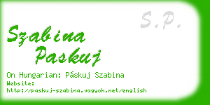 szabina paskuj business card